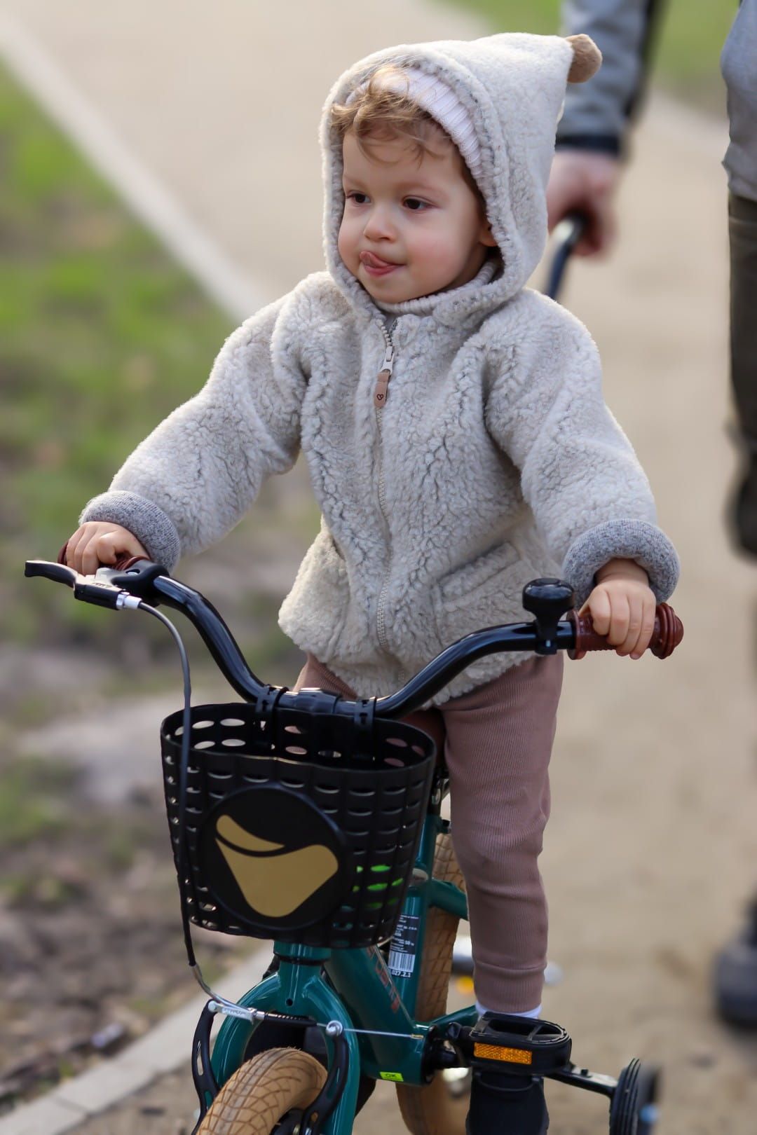 Chwyt rączka rowerowa Grip rowerowy do Pchacza brązowy