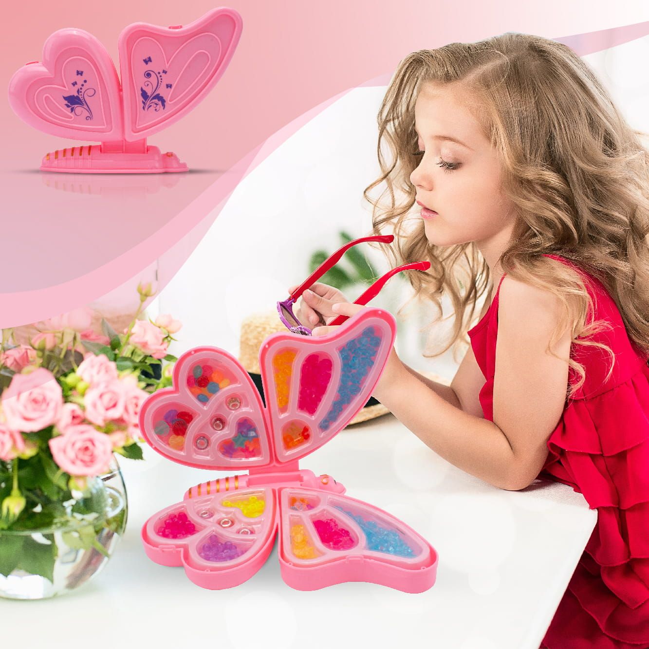 Zestaw do robienia bransoletek biżuterii koraliki Diy Motyl 2w1 Sun Baby
