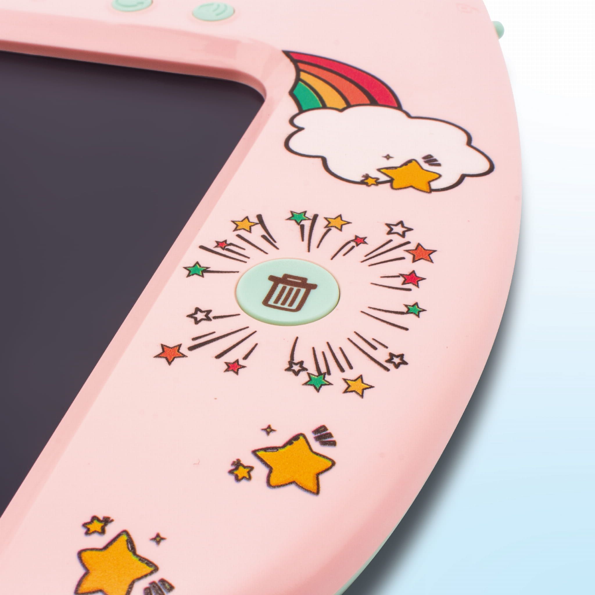 Tablet do rysowania znikopis Czytnik kart do nauki języka angielskiego 2w1 112 kart dwustronnych różowy Sun Baby