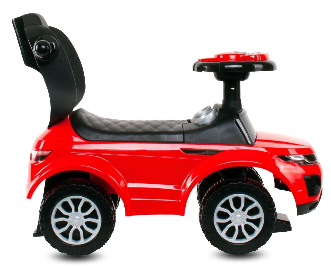 Jeździk pchacz chodzik dla dziecka z rączką i obejmą Sport car czerwony