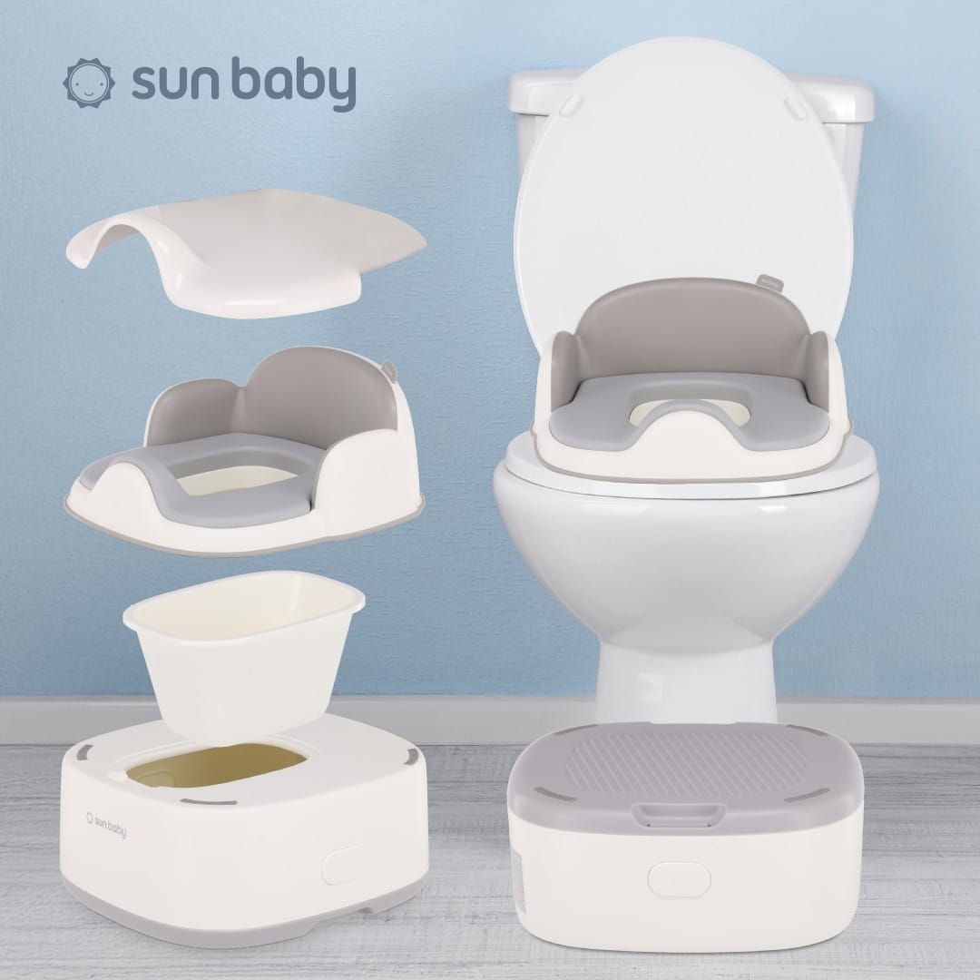 Nocnik dla dzieci 3w1 Toaleta WC Nakładka Podest Podnóżek Sun Baby