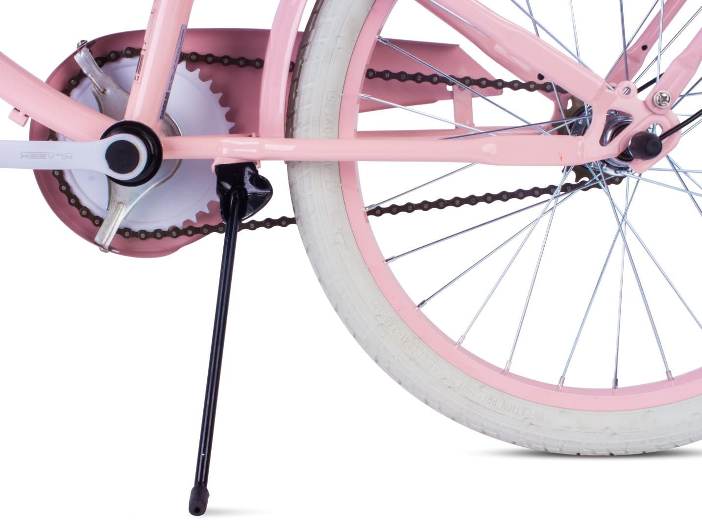 Rower dla dziewczynki 20 cali prowadnik bagażnik stopka Heart Bike Silver Moon różowy