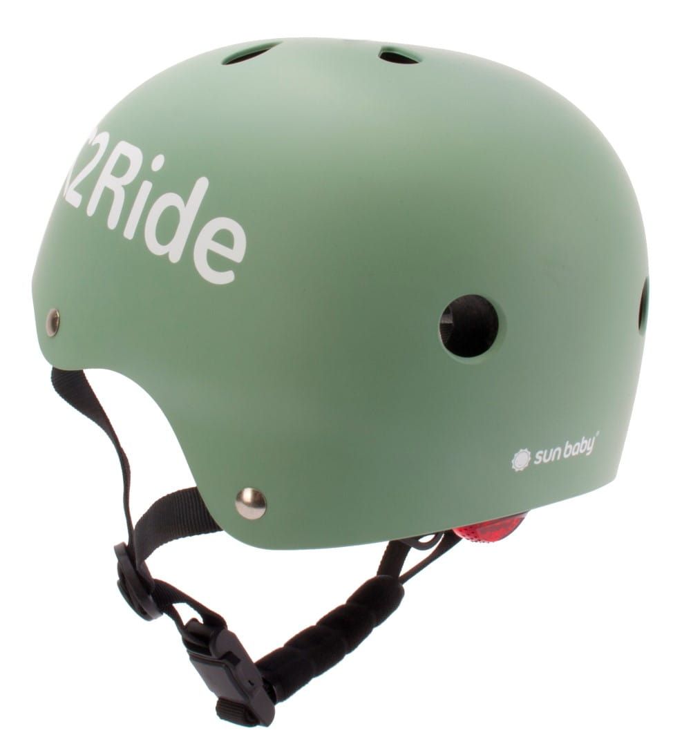 Kask rowerowy dla dzieci HEART BIKE Love 2 RIDE S 50-54 cm lampka LED klips magnetyczny Pistachio