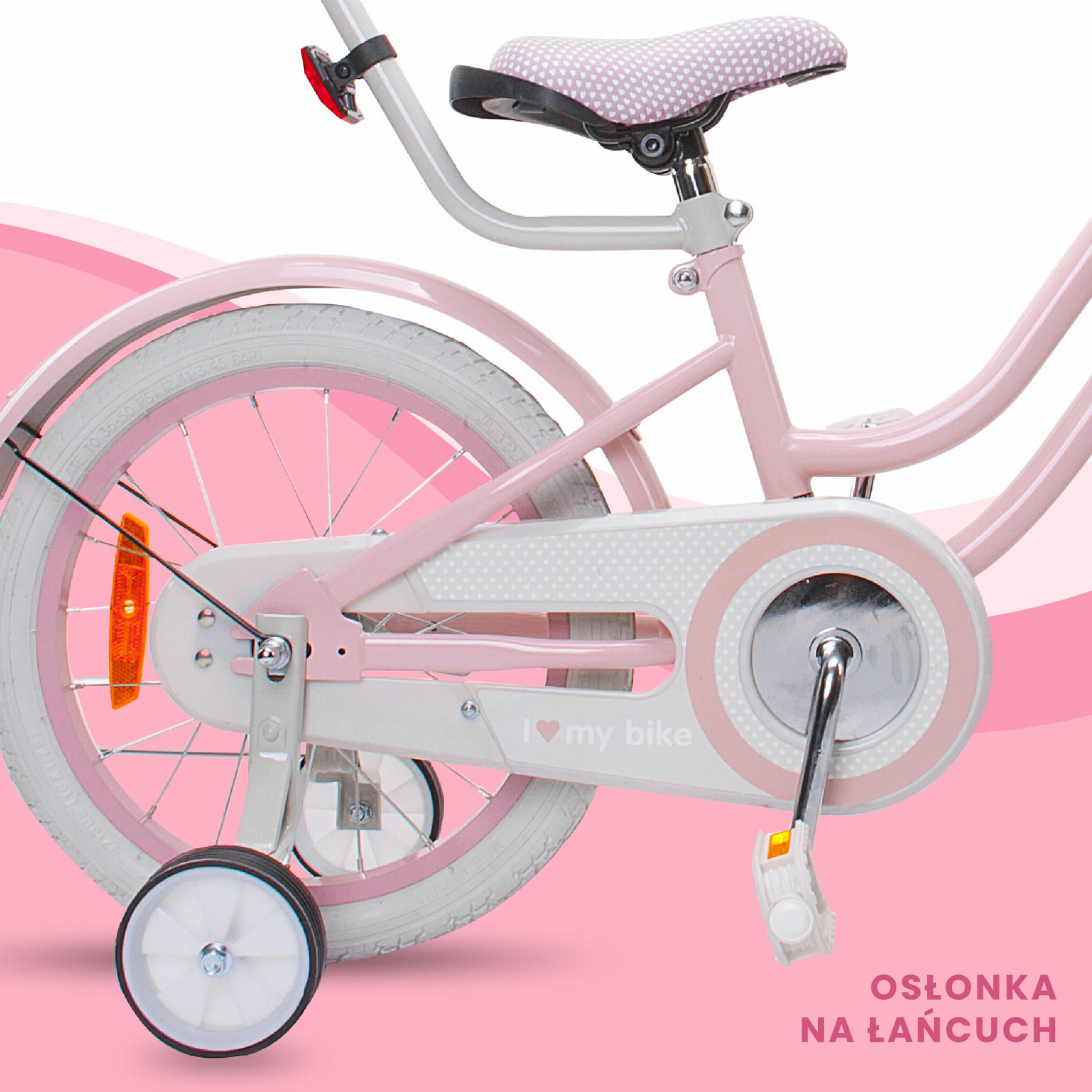 Rower dla dziewczynki 16 cali Silver Moon różowy