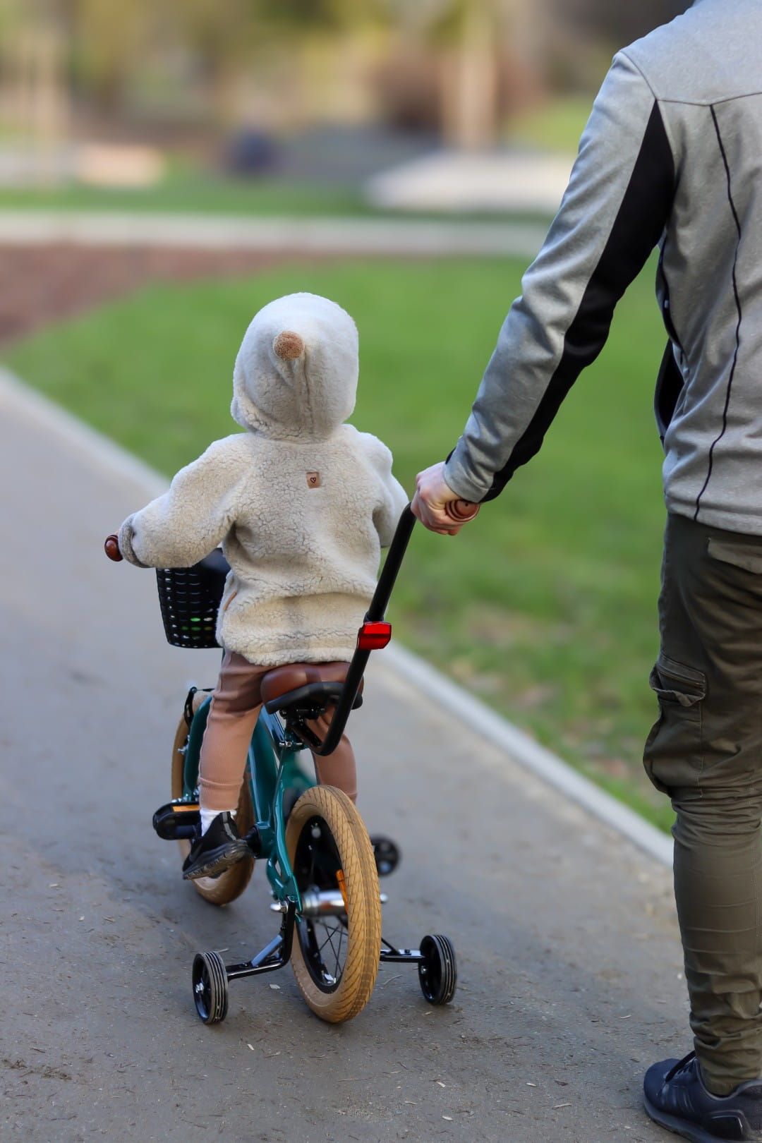Chwyt rączka rowerowa Grip rowerowy do Pchacza brązowy