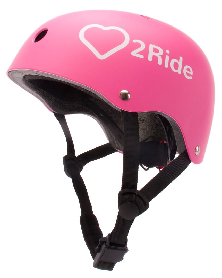 Kask rowerowy dla dzieci HEART BIKE Love 2 RIDE S 50-54 cm lampka LED klips magnetyczny Candy Pink