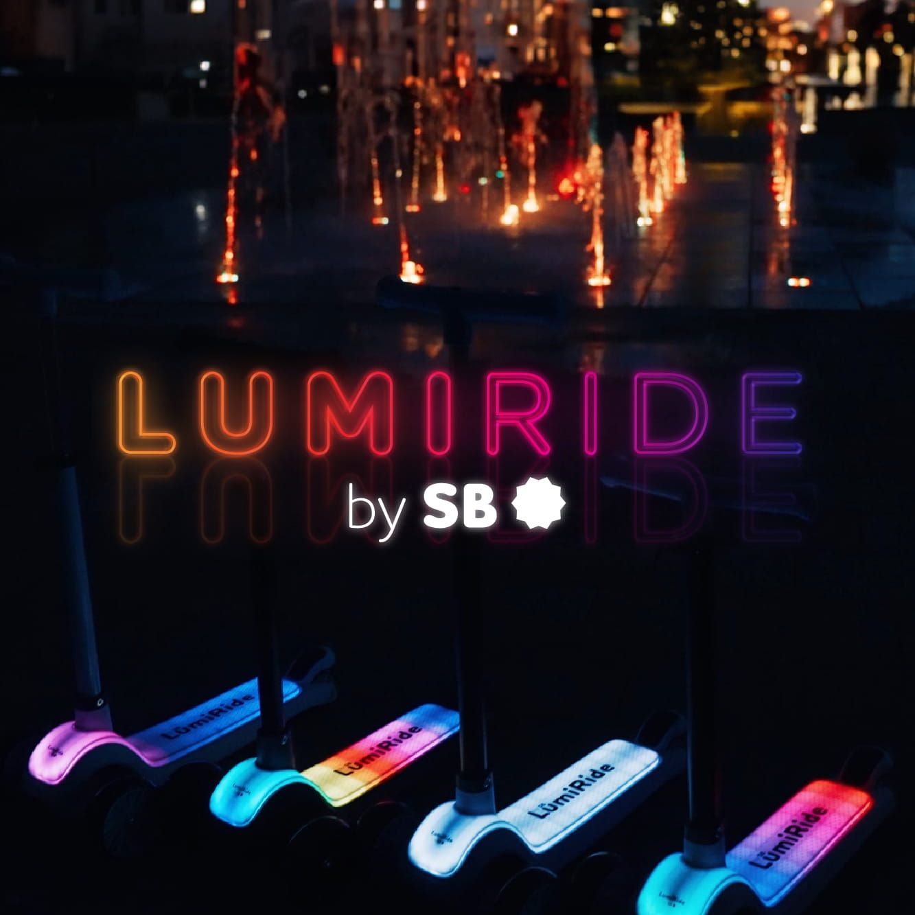 LUMI RIDE Hulajnoga trójkołowa balansowa składana regulowana Platforma LED 7 kolorów 20 programów szary Sun Baby