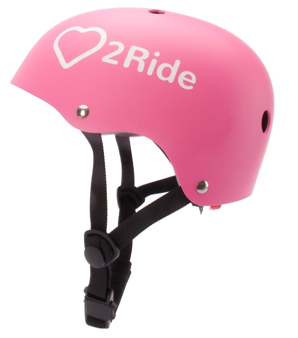 Kask rowerowy dla dzieci HEART BIKE Love 2 RIDE S 50-54 cm lampka LED klips magnetyczny Candy Pink