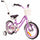 Rower dla dziewczynki 14 cali Pchacz kółka boczne Koszyk Heart Bike fioletowy