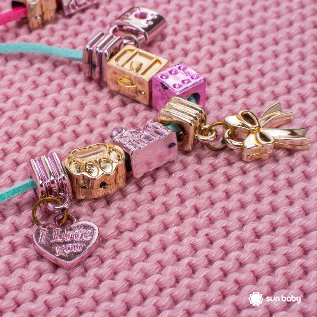 Zestaw do robienia bransoletek biżuterii zawieszki koraliki bransoletki naszyjniki Duży zestaw 210 el Sun Baby