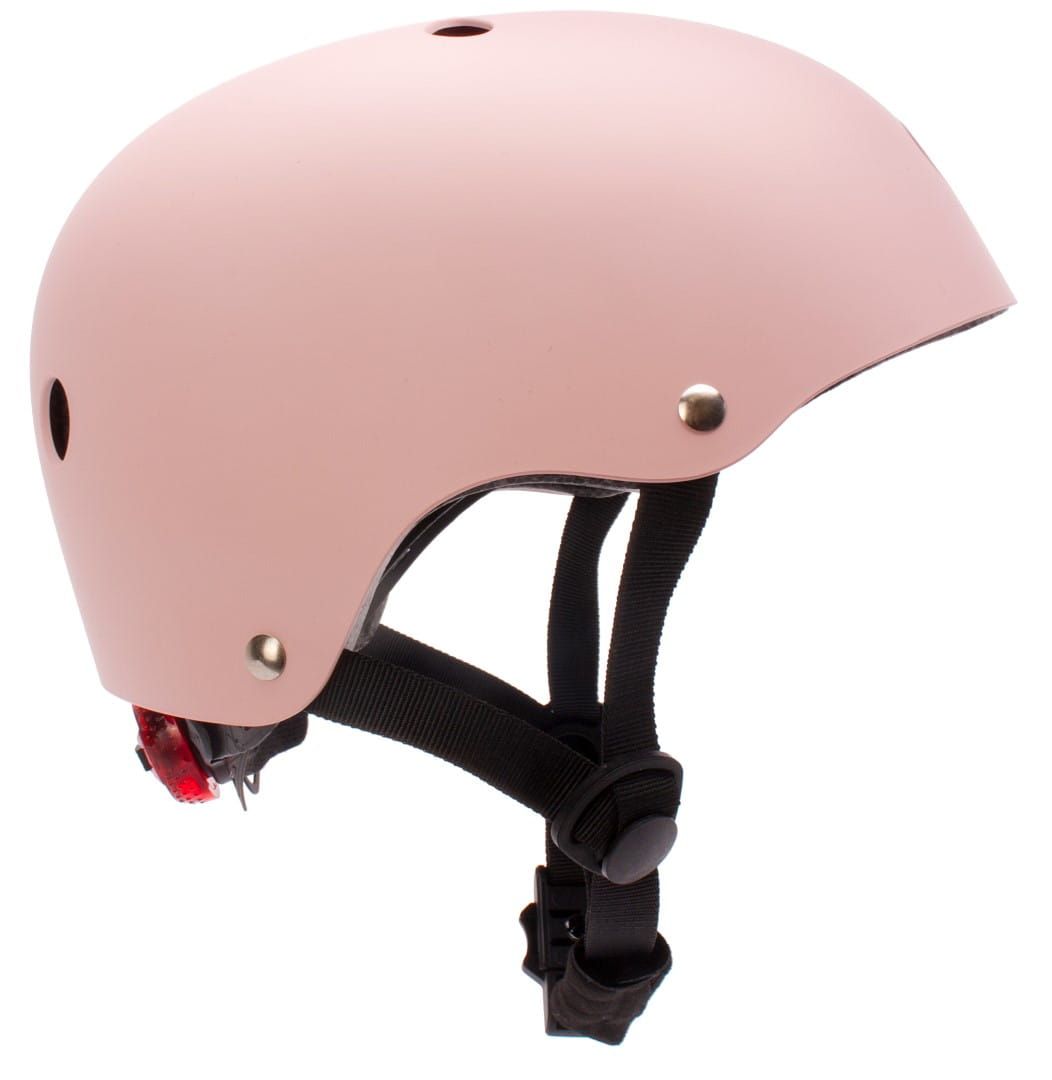 Kask rowerowy dla dzieci HEART BIKE Love 2 RIDE S 50-54 cm lampka LED klips magnetyczny Powder Pink