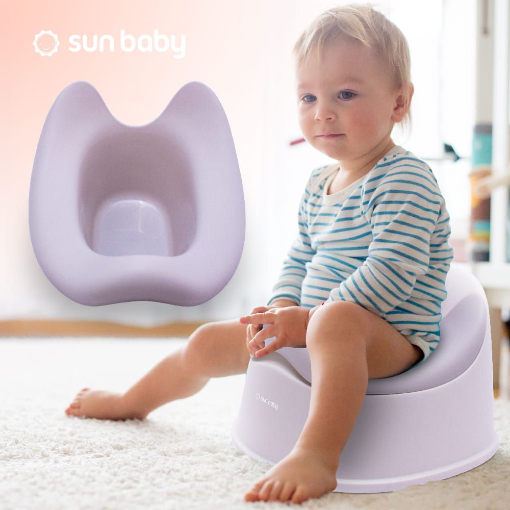 Nocnik dla dzieci antypoślizgowy z wyjmowanym wkładem Stabilny biało szary Sun Baby