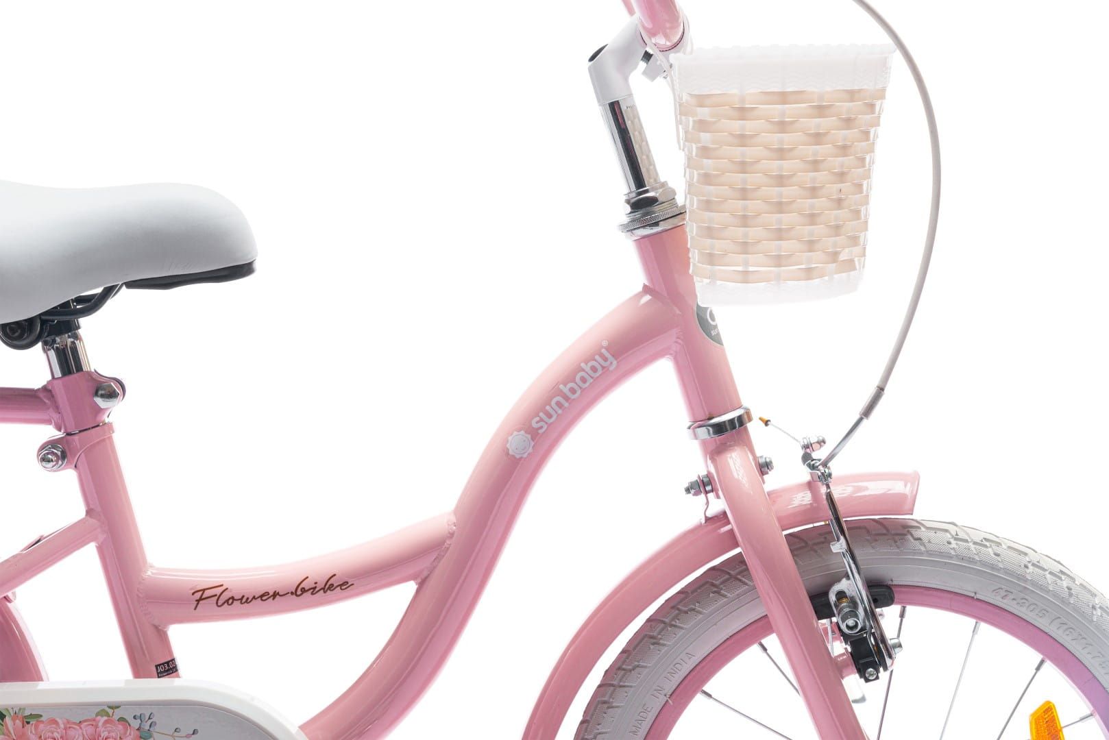 Rower dla dziewczynki 14 cali Flower bike różowy II gatunek