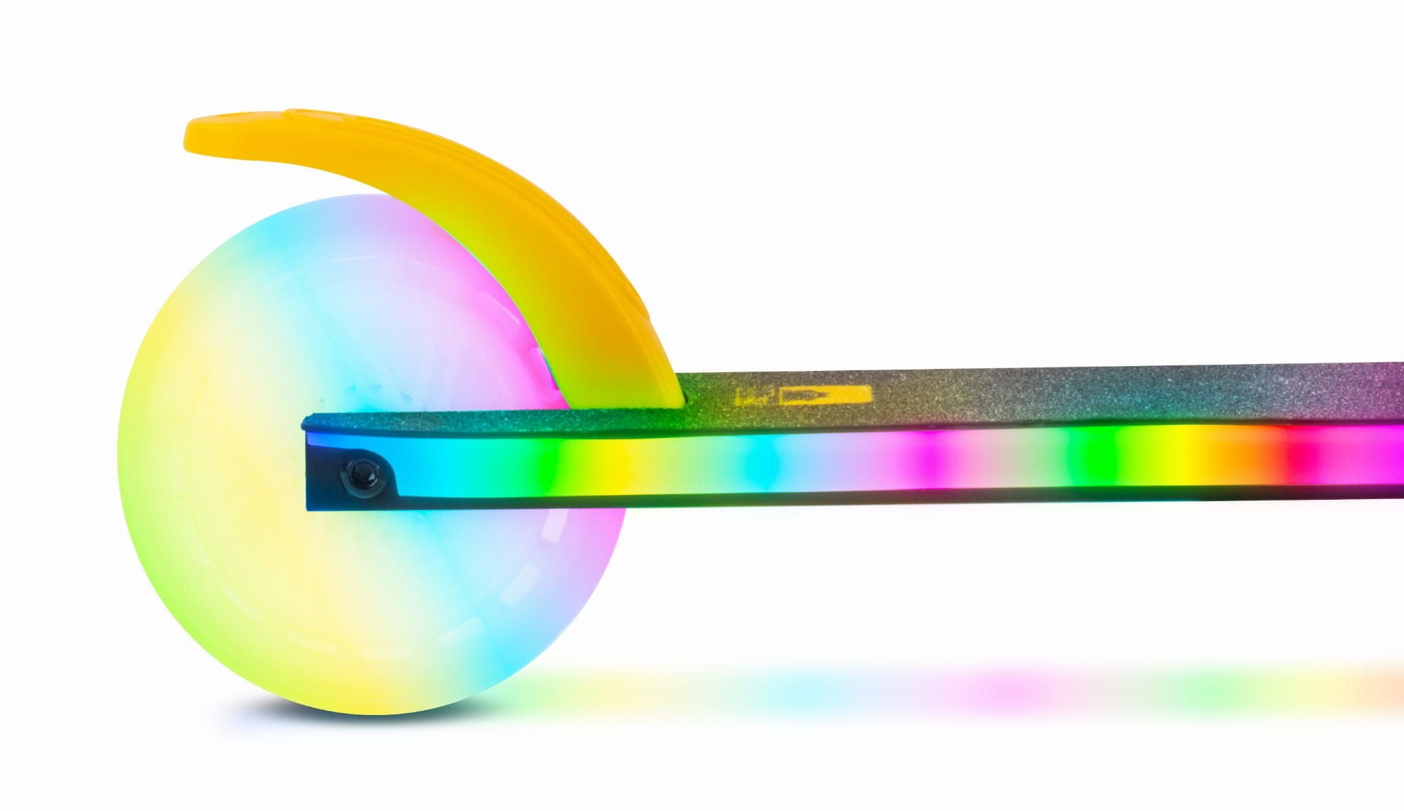 LUMI RIDE Hulajnoga dwukołowa dla dzieci składana regulowana LED 7 kolorów 20 programów czarny żółty Sun Baby