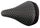 Soft children's bicycle seat, black with mint dots