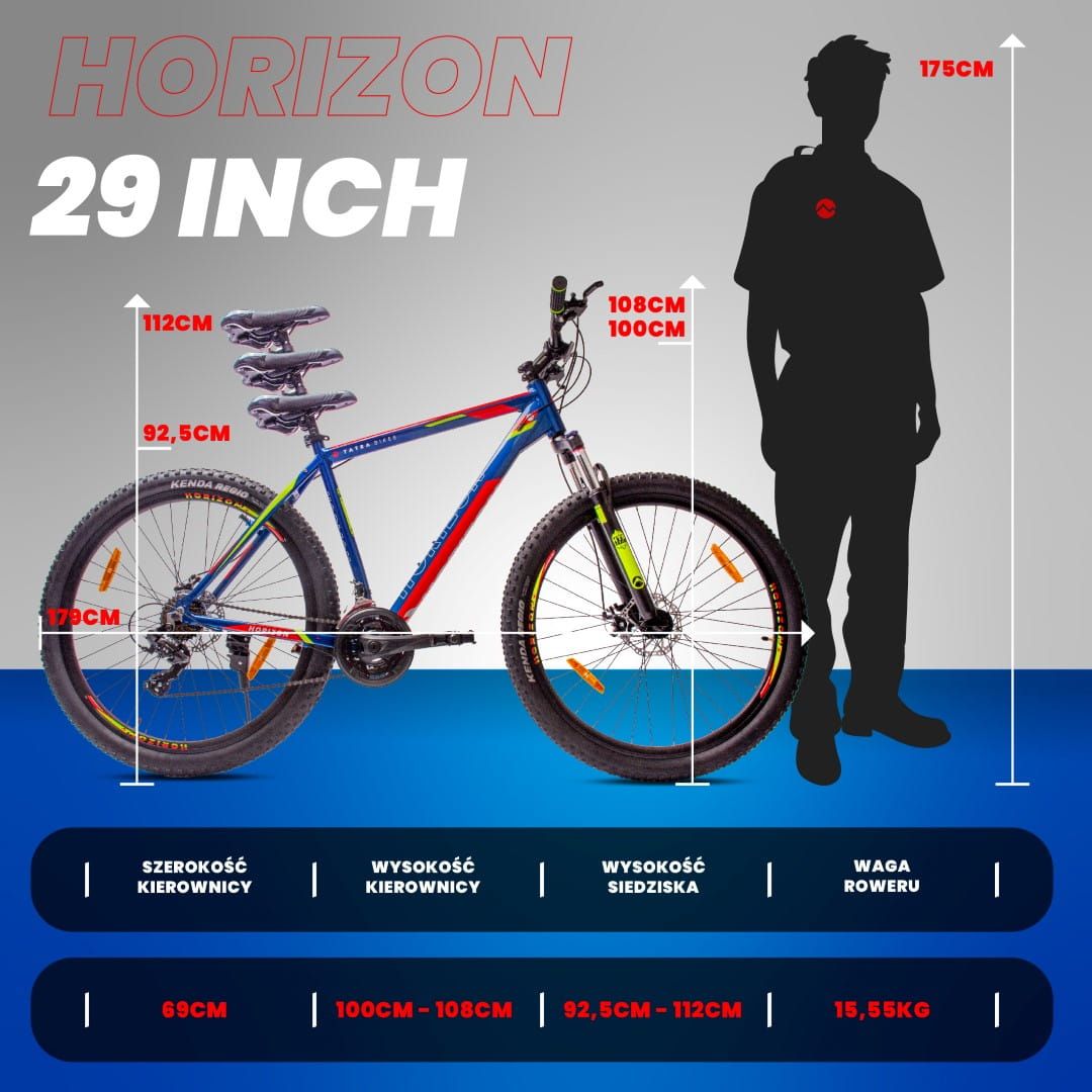 29-Zoll-Mountainbike mit Shimano-Schaltung, leichtem Aluminiumrahmen, Tatra Bikes Horizon, blau