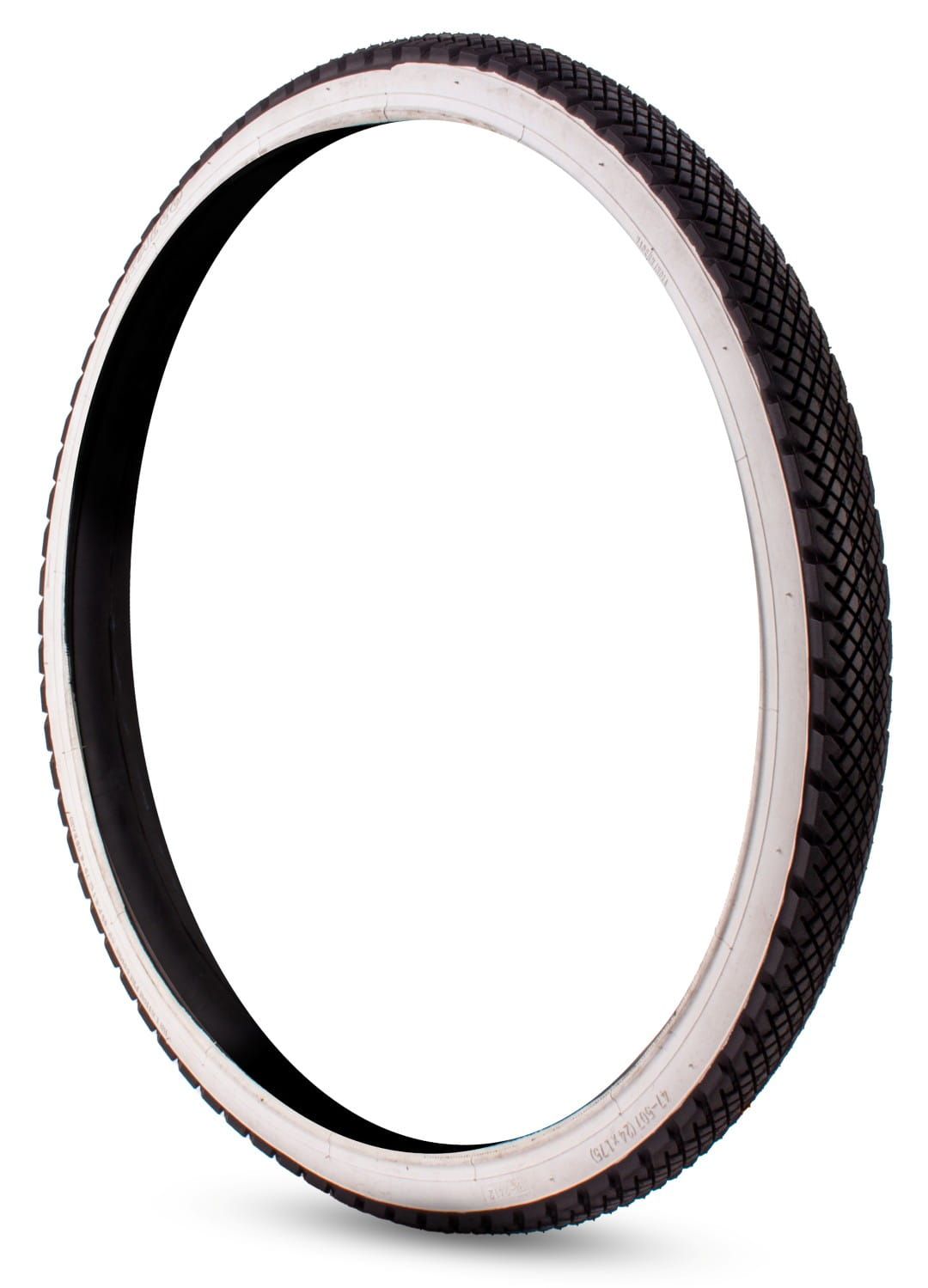 Opona rowerowa 24 cale 24x1,75 47-507 czarna biała