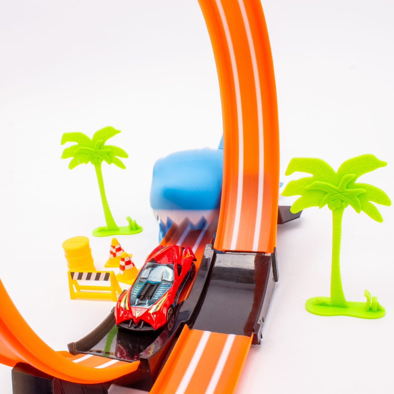 Tor wyścigowy samochodowy wyrzutnia Rekin 1 auto samochód resorak Sun Baby