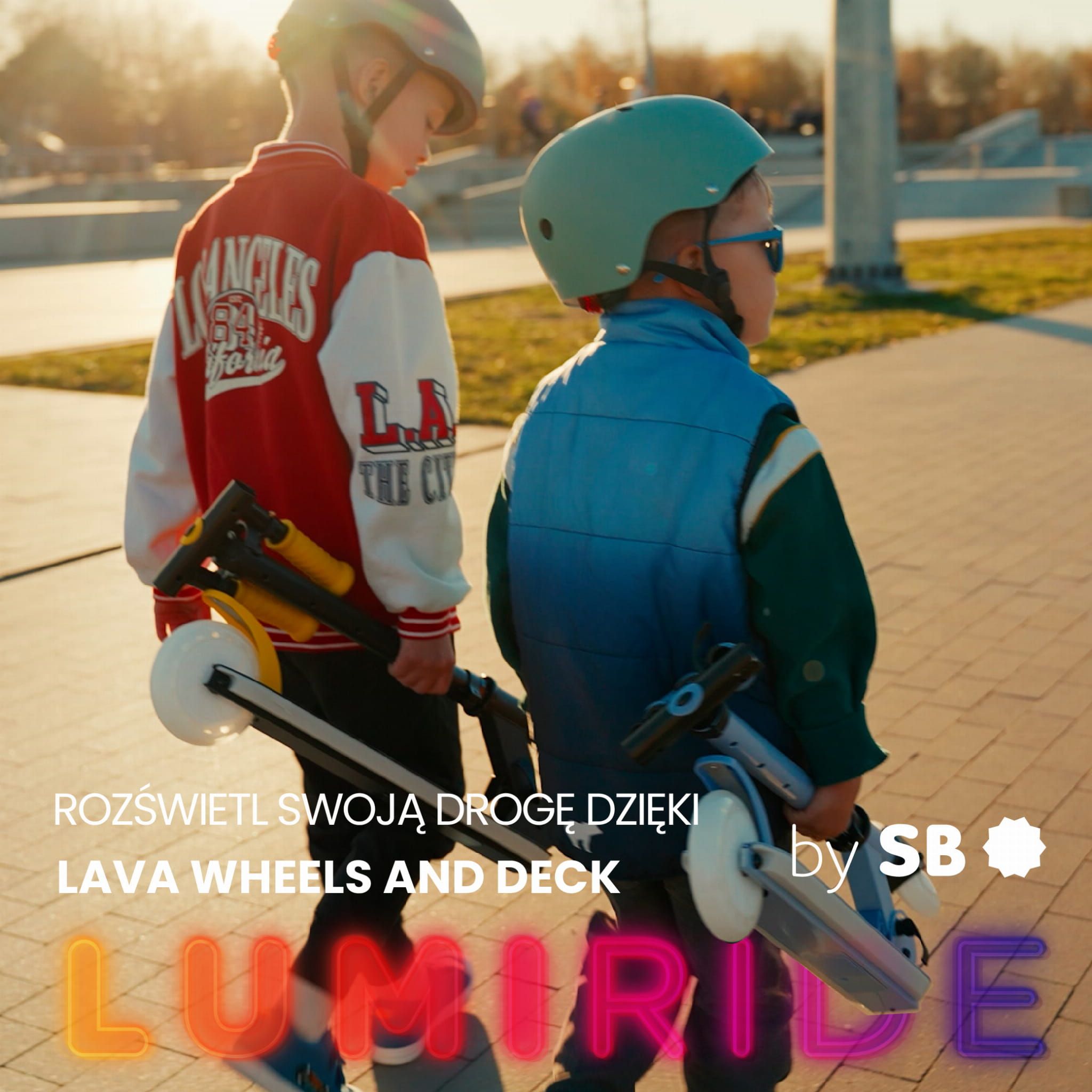 LUMI RIDE Hulajnoga dwukołowa dla dzieci składana regulowana LED 7 kolorów 20 programów czarny Sun Baby