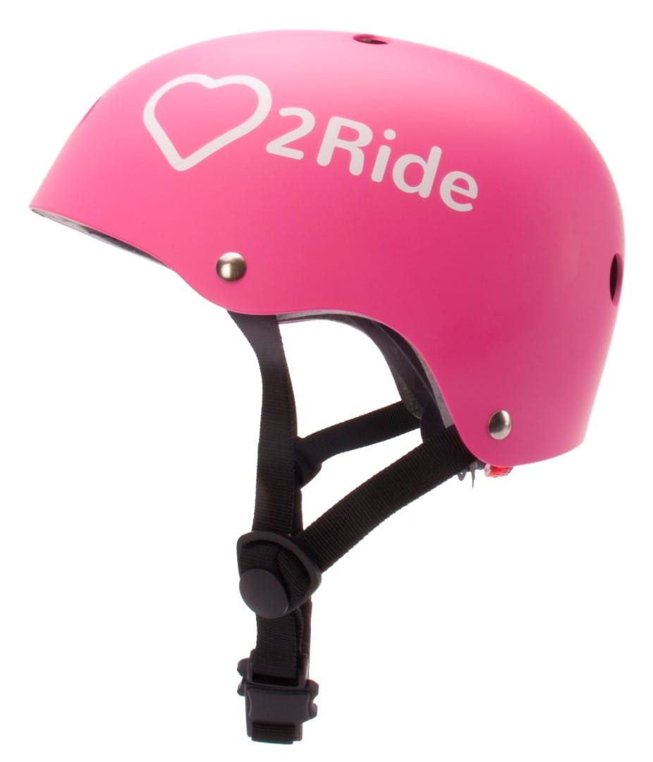 Kask rowerowy dla dzieci HEART BIKE Love 2 RIDE S 50-54 cm lampka LED klips magnetyczny Candy Pink