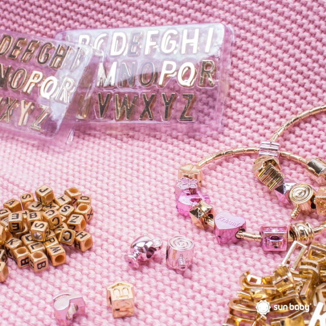 Zestaw do robienia bransoletek biżuterii zawieszki koraliki bransoletki naszyjniki Duży zestaw 210 el Sun Baby