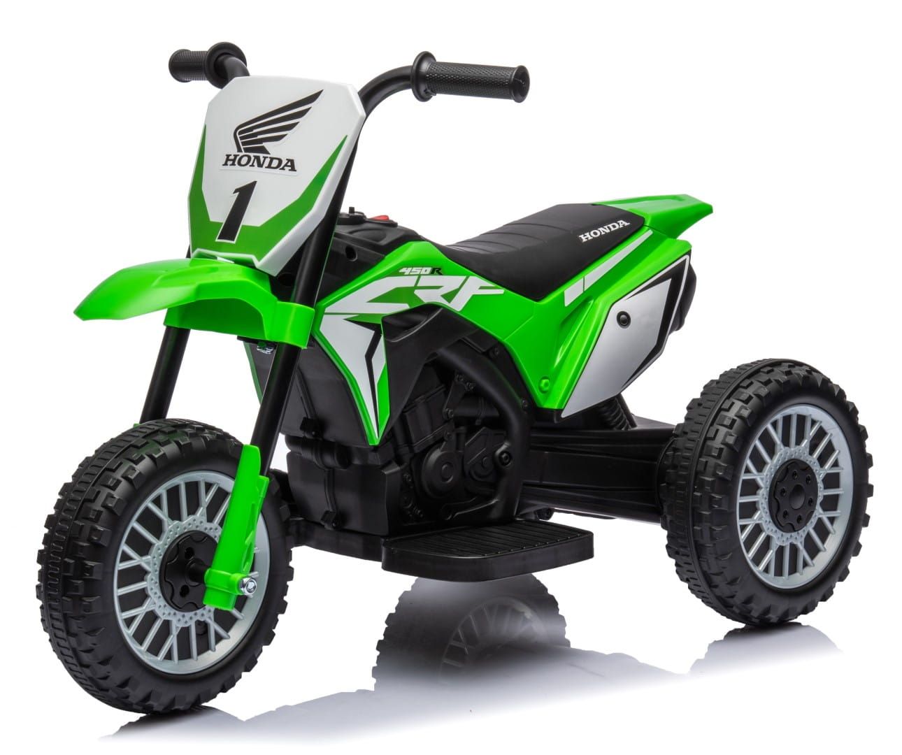 Honda CRF450 Motor na akumulator trójkołowy jeździk dźwięk zielony