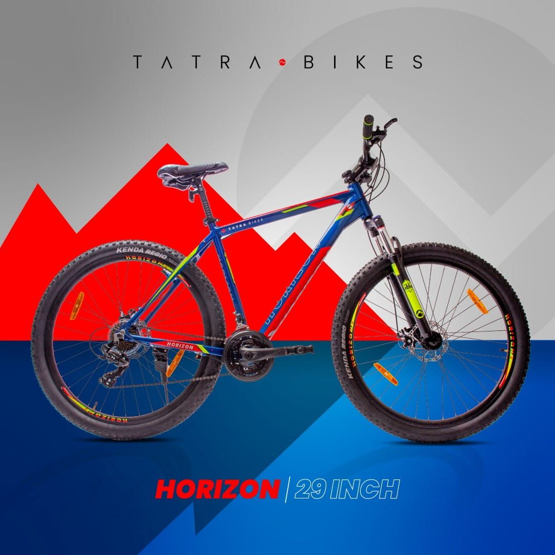 29-Zoll-Mountainbike mit Shimano-Schaltung, leichtem Aluminiumrahmen, Tatra Bikes Horizon, blau