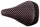 Soft children's bicycle seat, black with pink dots