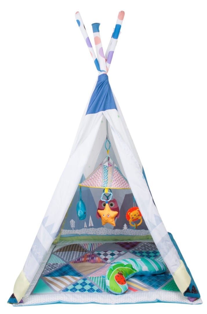 depot tipi zelt Lernspielmatte für Babys, 2-in-1 Tipi-Zelt mit Tiermotiven – SunBaby