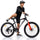 Rower górski MTB 26 cali Tiger Bike Shimano 7 biegów Amortyzator Szerokie opony Hamulce tarczowe Rower terenowy czarny-czerwony